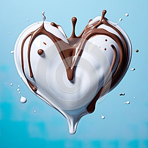 chocolates and milk with a splash, representing the sweet and indulgent world of dessert.