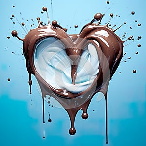 chocolates and milk with a splash, representing the sweet and indulgent world of dessert.