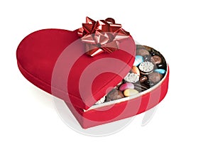 Chocolates in red box