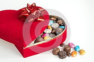 Chocolates in red box