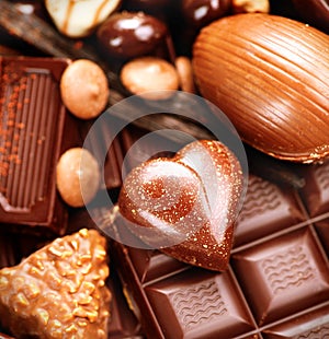 Chocolates sweets background