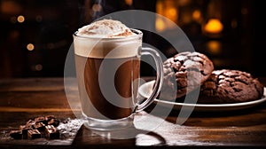 Chocolaty Cappuccino And Cookies: A Warm Delight