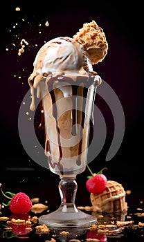 Chocolicious Delights Tempting Ice Cream Creations Crafted by Generative AI