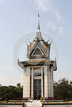 Choeung Ek Memorial Buddhist Stupa, Phenom Penh, Cambodia