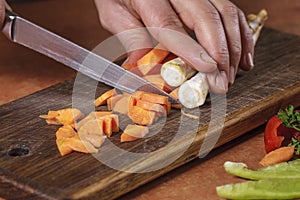 Chohhed vegetableschopped vegetables