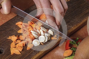 Chohhed vegetableschopped vegetables