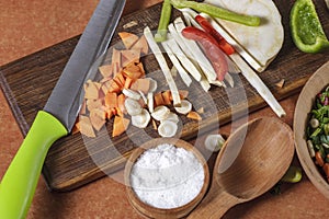 Chohhed vegetablesvegetables