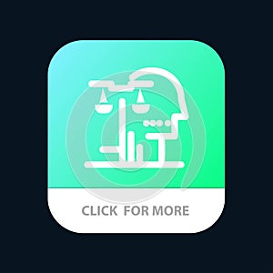 Choice, Court, Human, Judgment, Law Mobile App Button. Android and IOS Glyph Version