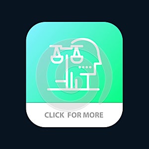 Choice, Court, Human, Judgment, Law Mobile App Button. Android and IOS Line Version