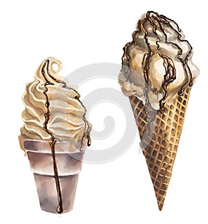 Choice of Ice cream, is it plastic cup or edible waffle cone