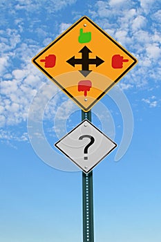 Choice intersection ahead