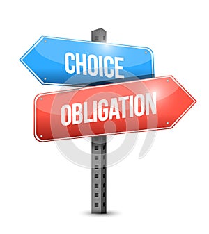 Choice and obligation illustration design photo