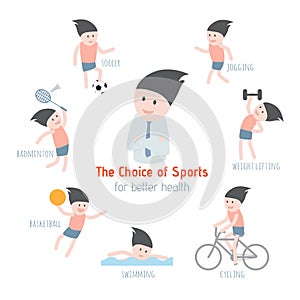 The Choice of Sports for better health.