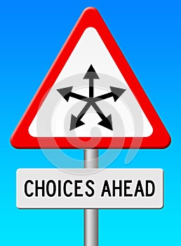 Choices ahead photo