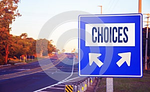 Choices decision. photo