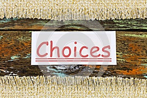 Choices future business decision career opportunity choice direction challenge