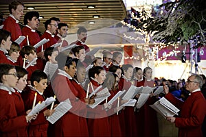 Choir Perform Christmas Carols