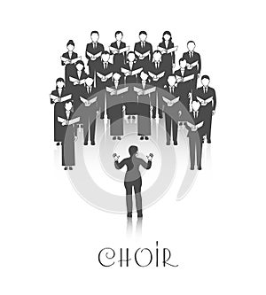 Choir Perforrmance Black Image photo