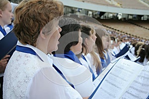 Choir singing