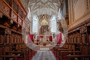 Choirstalls and Altar at Hofkirche (Court Church) - Innsbruck, Austria