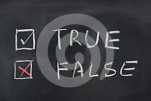 Choise between True and False