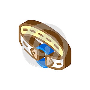 choker jewelry isometric icon vector illustration