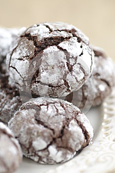 Chokolate crinkles cookies