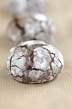 Chokolate crinkles cookies photo