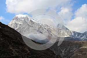 Chola Kangchung La mountain peak in Himalayas