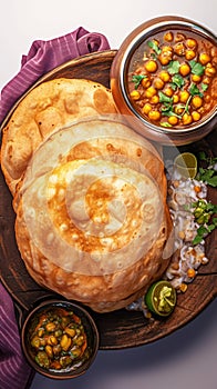 Chole Bhature a delectable combination of spicy chana masala.