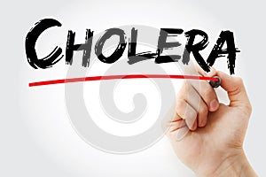 Cholera text with marker