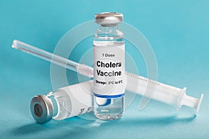 Cholera Vaccine In Vial With Syringe