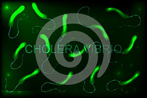 Cholera vibrio. bacteria