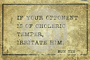 Choleric temper Sun Tzu