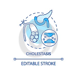 Cholestasis concept icon photo