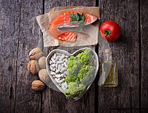 Cholesterol diet, healthy food for heart