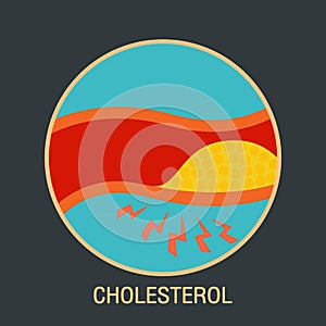Cholesterol logo vector