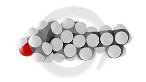 cholesterol molecule, principal sterol molecular structure, isolated 3d model van der Waals
