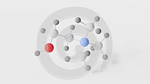 choline molecule 3d, molecular structure, ball and stick model, structural chemical formula vitamin b4