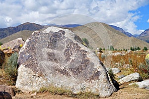 Cholpon Ata petroglyphs, Issyk Kul, Kyrgyzstan