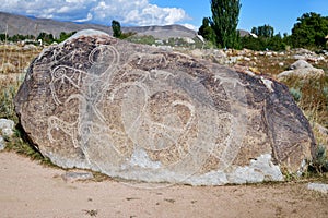 Cholpon Ata petroglyphs, Issyk Kul, Kyrgyzstan