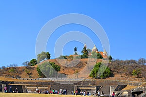 Cholula puebla pyramid. MÃ©xico