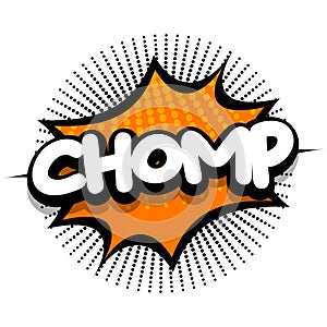 chomp Comic book explosion bubble vector illustration photo