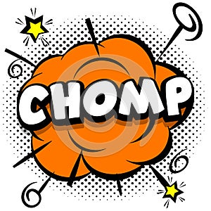 chomp Comic bright template with speech bubbles on colorful frames photo