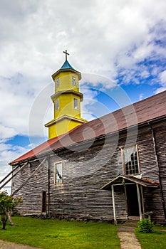 Chonchi, Chiloe Island, Chile - View of the Wooden Jesuit Church of Chonchi photo