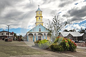 Chonchi Church at Plaza de Armas Square - Chonchi, Chiloe Island, Chile