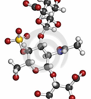 Chondroitin sulphate short fragment. Important component of cartilage. Used as dietary supplement in treatment of osteoarthritis