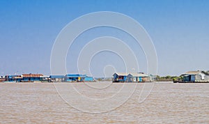Chong Kneas - Colorful floating Village in Tonle Sap lake