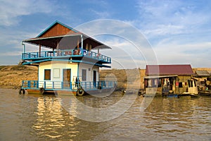 Chong Kneas River Boathouses, Cambodia