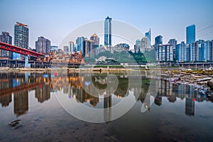 Chongqing, China skyline on the Jialing River photo
